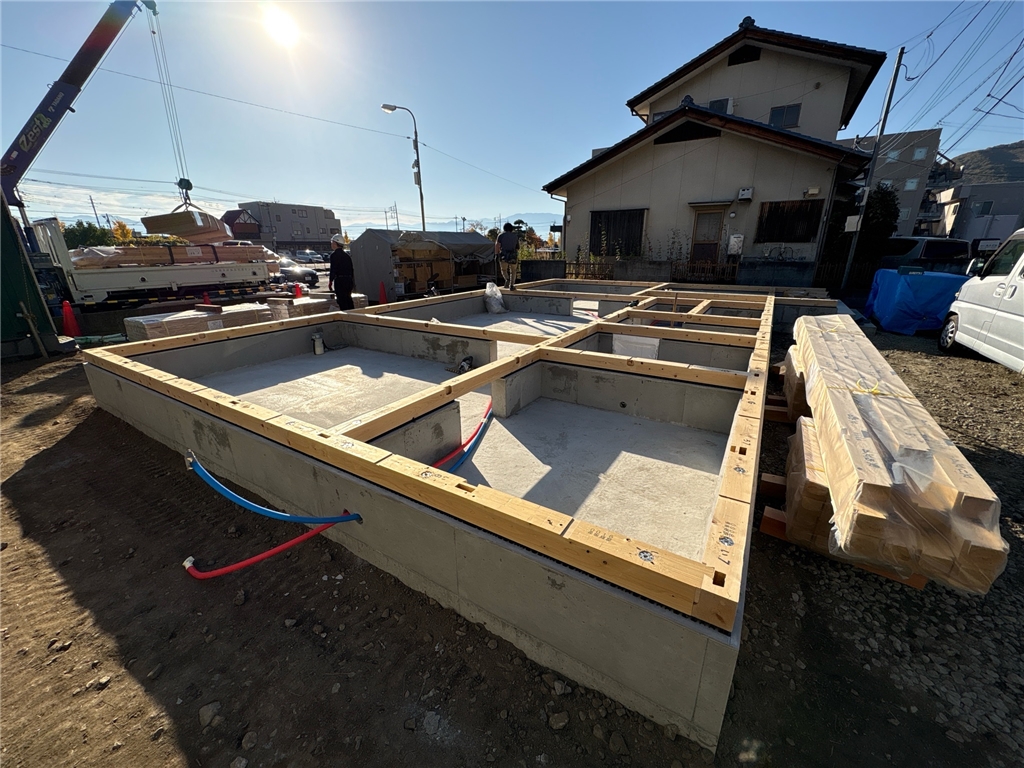 土台敷き＆建方＜H様邸笛吹市石和町＞