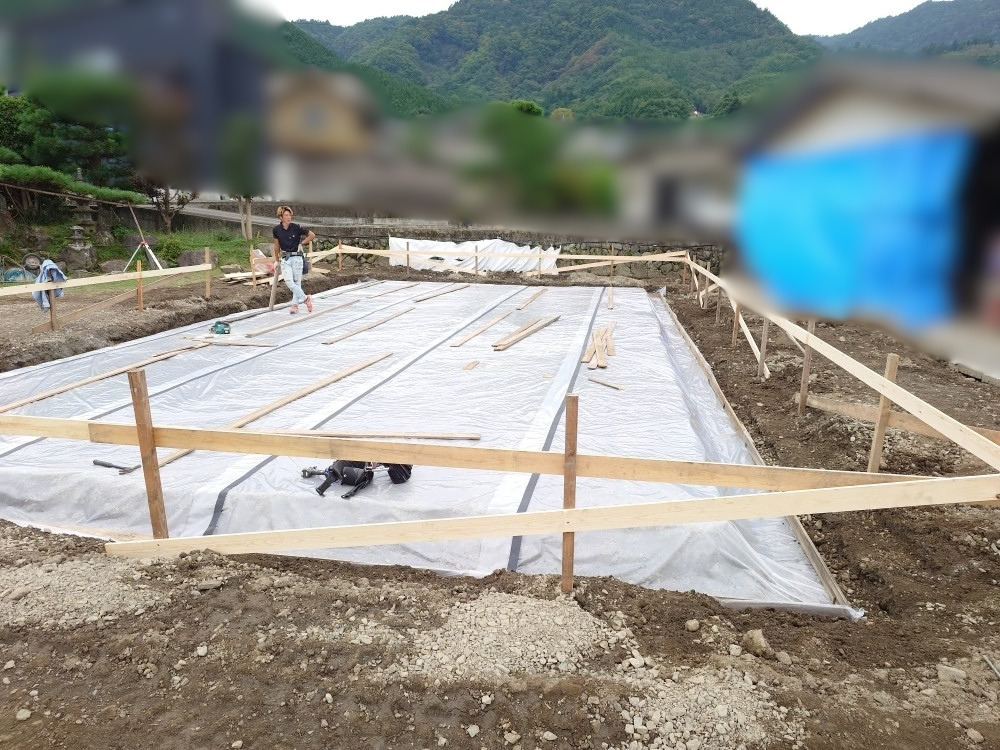 基礎工事中2<T様邸南アルプス市>